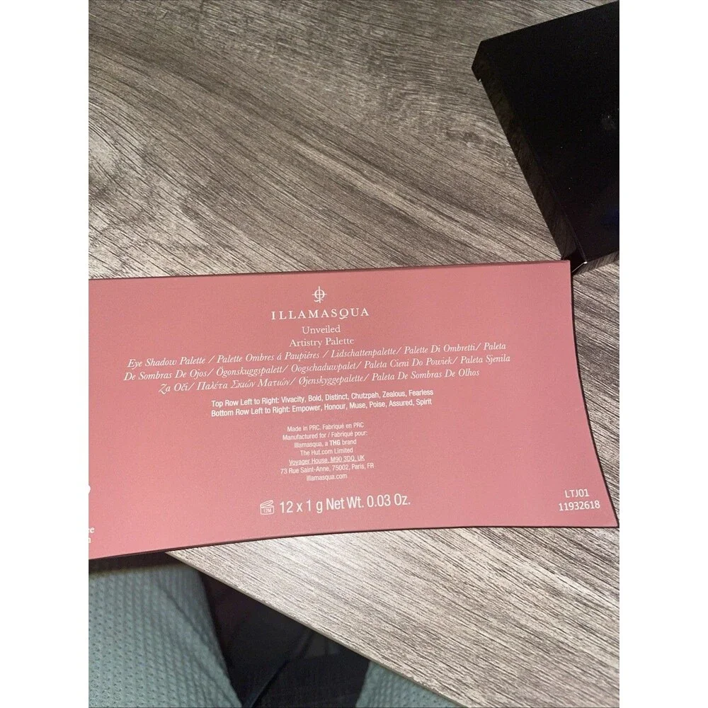 ILLAMASQUA UNVIELD ARTISTRY EYESHADOW PALETTE- 12 SHADES- BNIB $54 VALUE